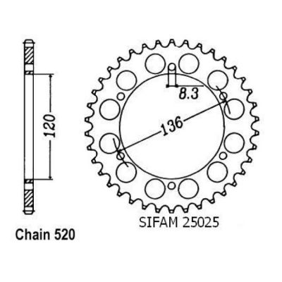 Rozeta pro Yamaha 25025CZ41
